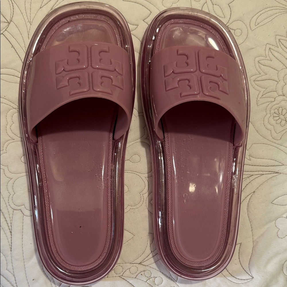 Tory Burch Dusty Rose Slide Sandals